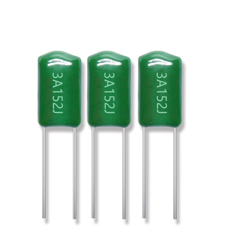 CL11涤纶电容 3A152J麦拉电容 1000V152J直插式绿色薄膜电容