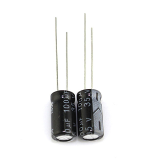  电解电容100UF/35V 体积6*12mm 35V100UF智能充电器专用直插电容