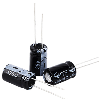  ytf直插 电解电容35V470UF 10*17mm 470UF/35V电源滤波电 解电容器