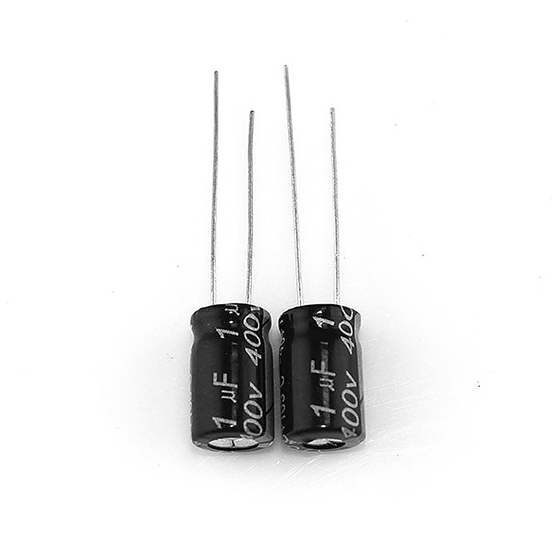 高耐压直插电解电容1UF/400V 体积6*12mm 400V1UF 电解电容插件