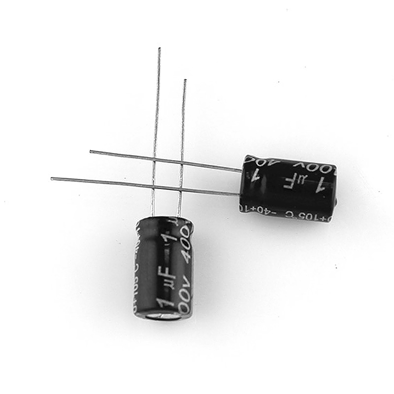 高耐压直插电解电容1UF/400V 体积6*12mm 400V1UF 电解电容插件