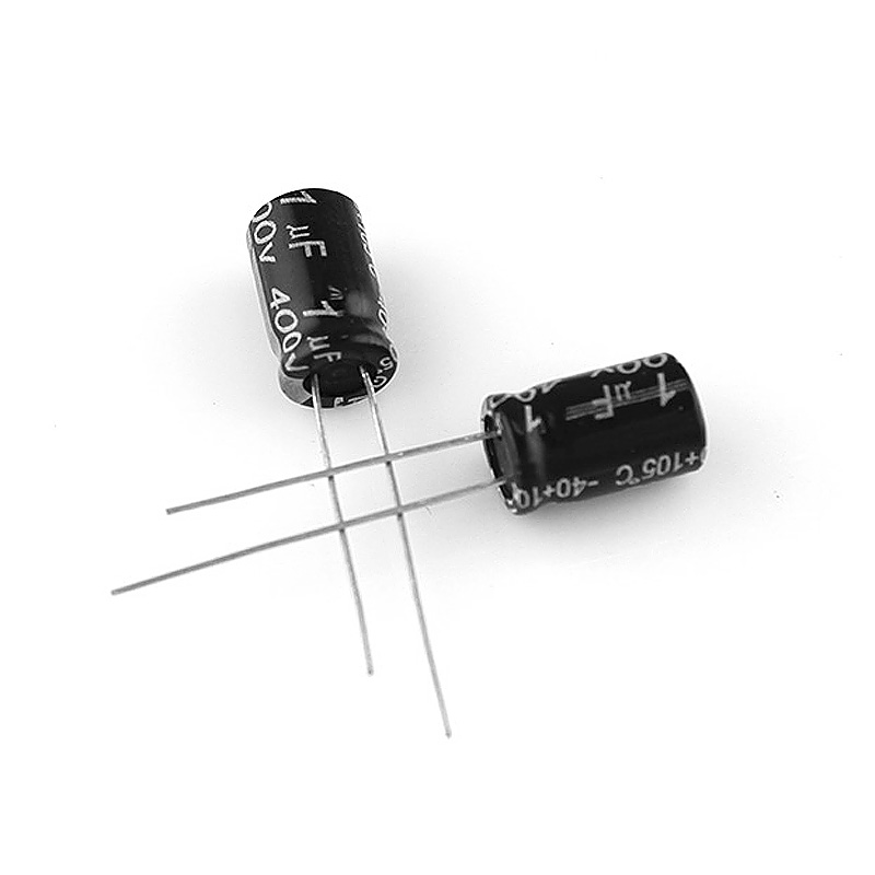 高耐压直插电解电容1UF/400V 体积6*12mm 400V1UF 电解电容插件