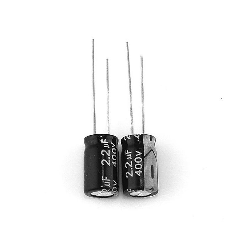  插件电解电容2.2UF/400V 体积8*12 400V2.2UF 玉米灯常用电 解电容