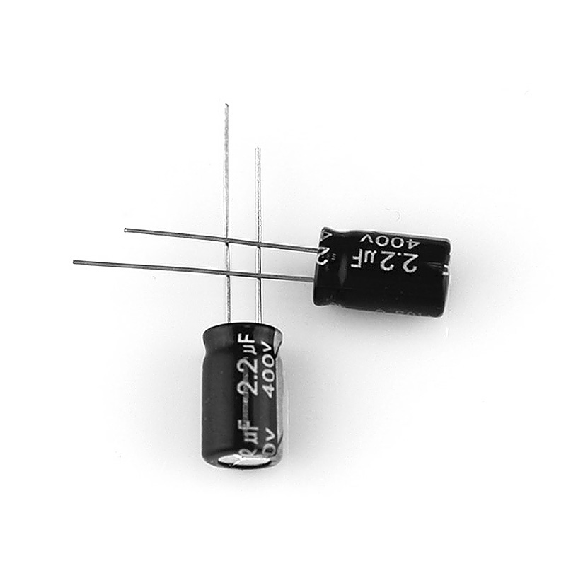  插件电解电容2.2UF/400V 体积8*12 400V2.2UF 玉米灯常用电 解电容