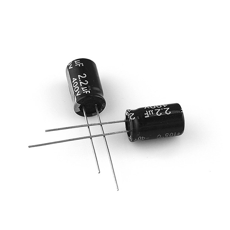  插件电解电容2.2UF/400V 体积8*12 400V2.2UF 玉米灯常用电 解电容