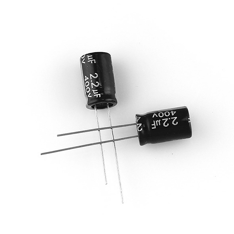  插件电解电容2.2UF/400V 体积8*12 400V2.2UF 玉米灯常用电 解电容
