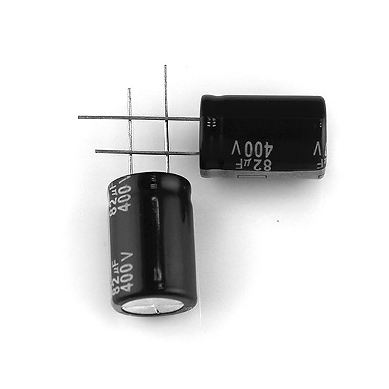 国产82UF/400V 18*25mm 400V82UF 开关电源常用插件铝电解电容