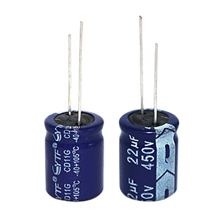 ytf蓝色电解电容22UF/450V 13*21mm 450V22UF机顶盒 电源适配器用电容