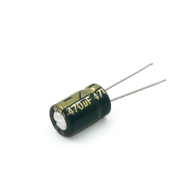 YTF品牌厂家 现货直供25V470UF高频低阻 直插铝电解电容器 5X11mm