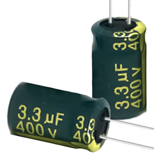 电解电容400V3.3UF 6*12mm耐高温 3.3UF/400V 105℃灯控驱动 电源