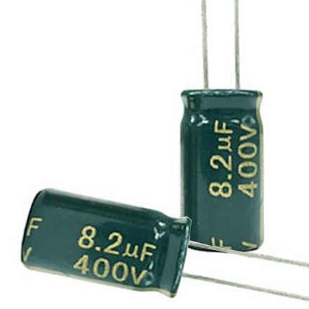 高频低阻400V8.2UF 8*12mm 电源板铝电解电容 厂家原装 8.2UF4 00V
