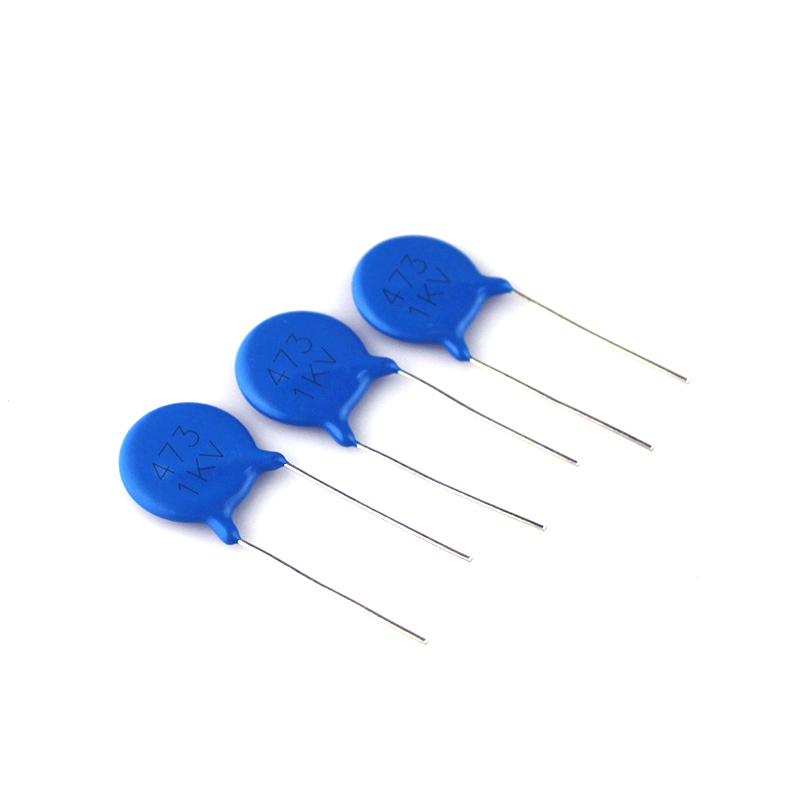 国产1KV473K高压瓷片电容 片径15mm 473K/1KV直插环保蓝色电容器
