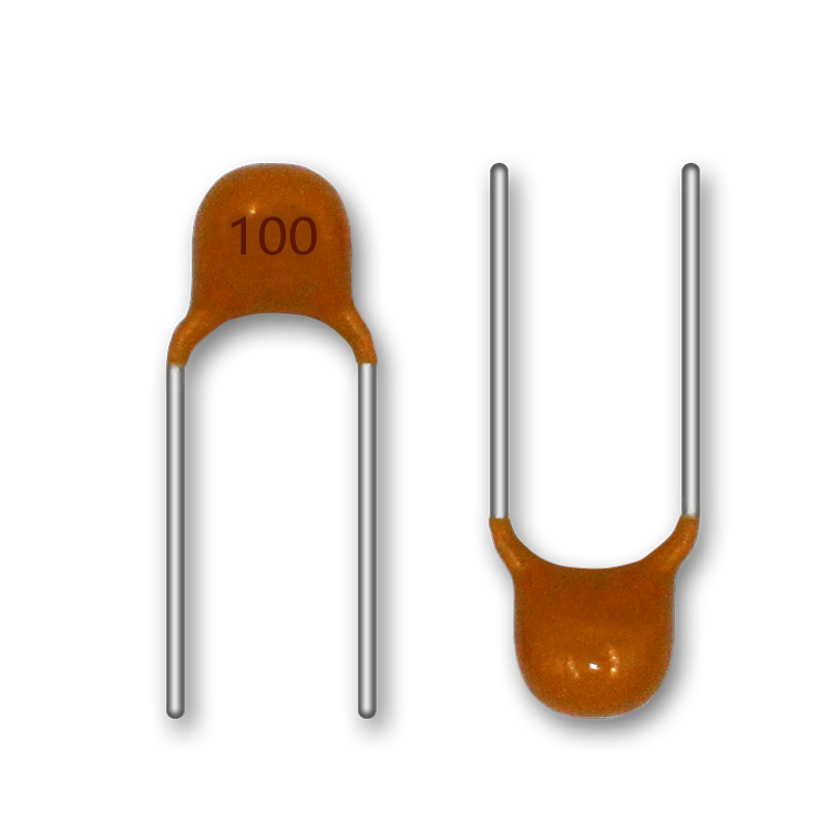 直插独石电容50V100K 0.01NF 10PF 脚距p=5.08mm 精度±10%国产