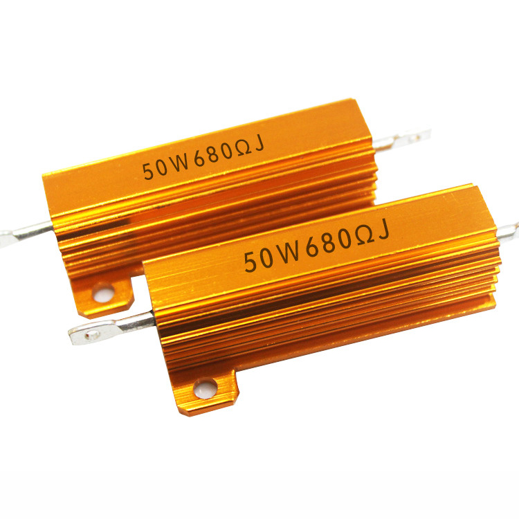 RX24-50W黄金铝壳电阻 R系列 1.5R~ 680R等 50W功率电阻