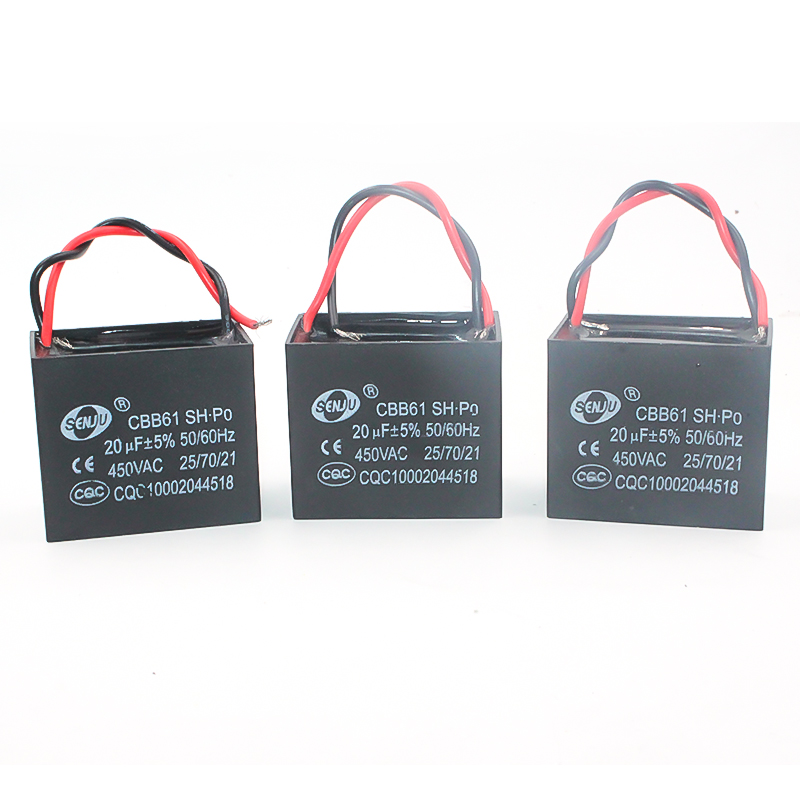 热销CBB61 450V20UF交流电机马达电容 缝纫机马达专用启动电容